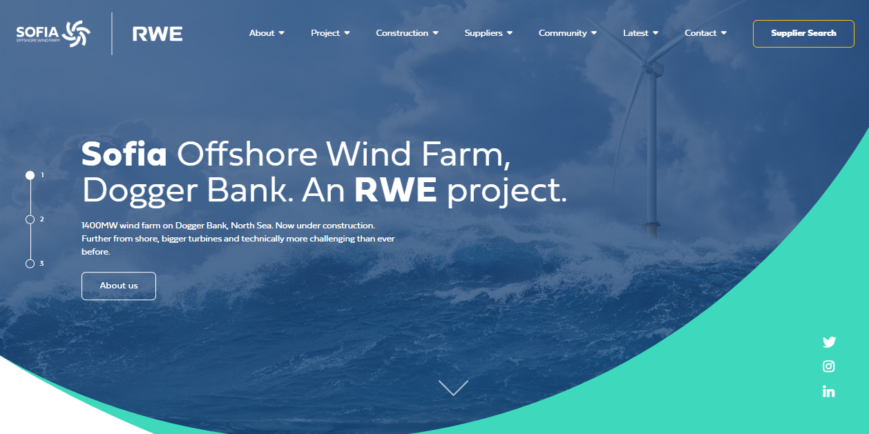 Sofia Offshore Wind Farm Ltd website homepage