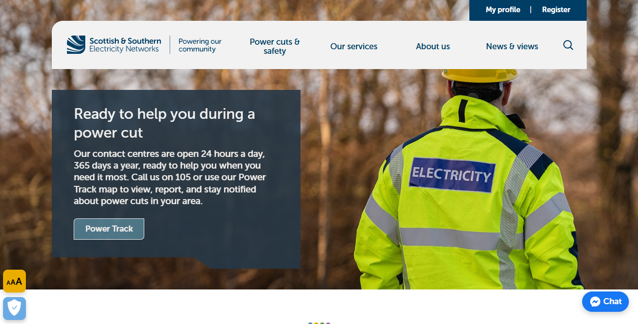Southern Electric Power Distribution Plc  website homepage