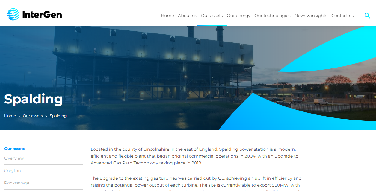 Spalding Energy Company Ltd website homepage