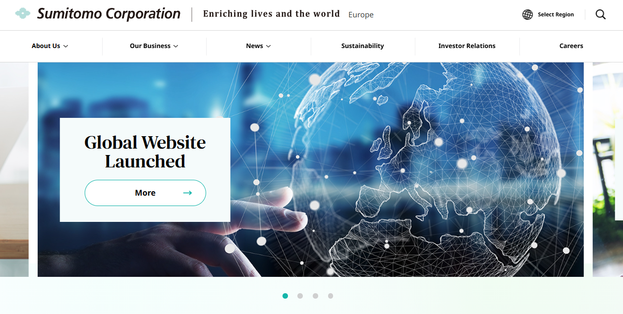 Sumitomo Corporation Europe Ltd website homepage