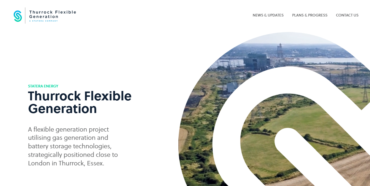 Thurrock Flexible Generation Ltd website homepage