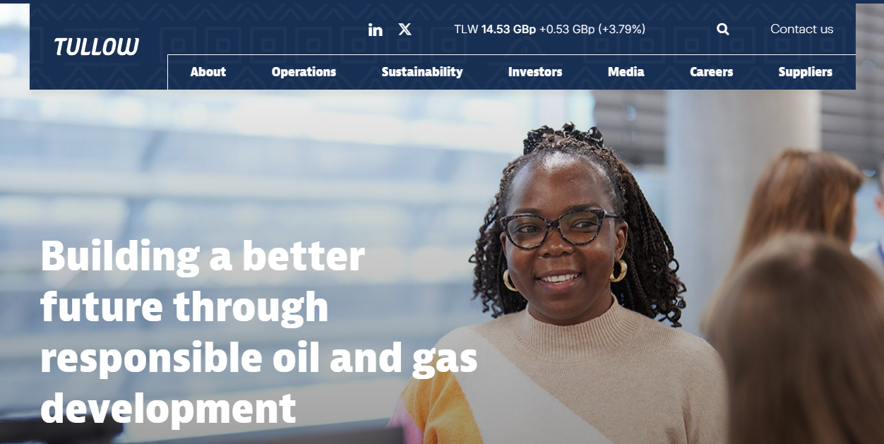 Tullow Oil Sk Ltd website homepage