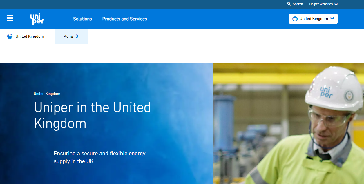 Uniper Uk Ltd website homepage