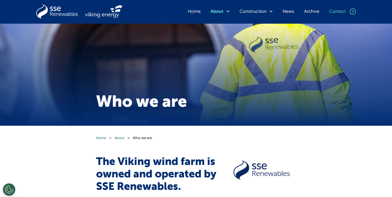 Viking Energy Wind Farm Llp  website homepage
