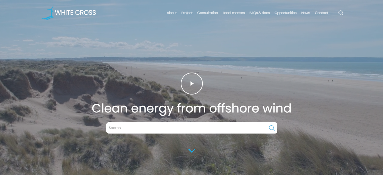 White Cross Offshore Windfarm Ltd website homepage